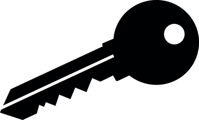 Black key silhouette security access solution