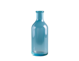 Blue Glass Bottle on Transparent Background