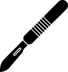 Surgical scalpel icon medical instrument silhouette