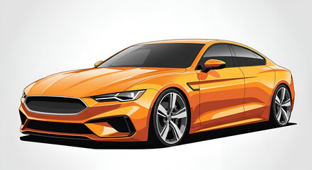 Fototapeta premium Car isolatd white background