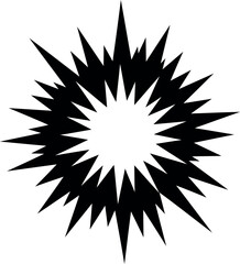 Explosion burst starburst black graphic element