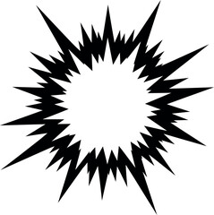 Explosion burst starburst black graphic element
