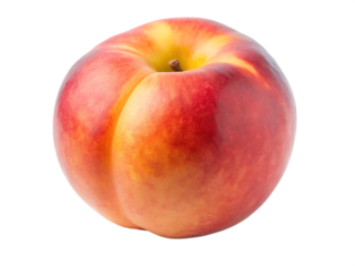 pink peach isolated on white background PNG.AI Generated.