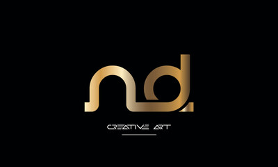 ND, DN, N, D abstract letters logo monogram