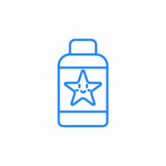 bottles of baby shampoo or bath soap icon sign vector