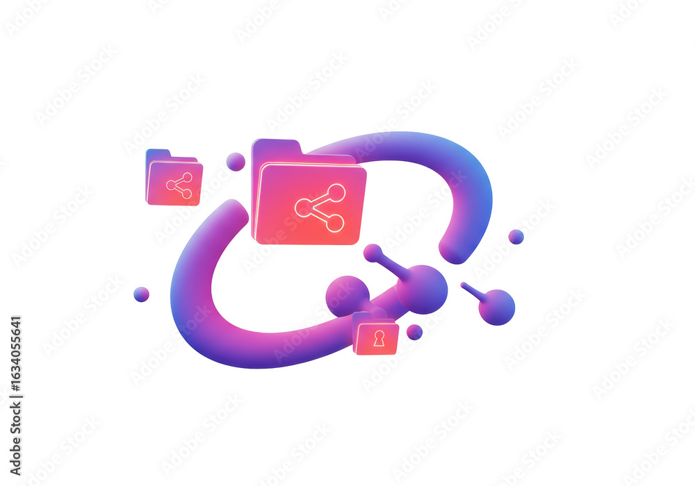 Poster isolated data sharing cloud with locks secure transfer