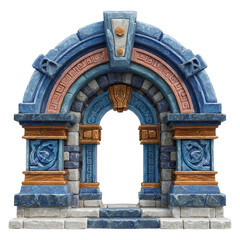 Obraz premium Detailed Stone Archway with Intricate Design on Transparent Background
