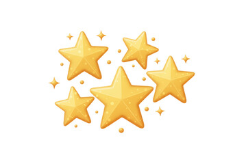 Obraz premium Isolated Group of Golden Glitter Stars