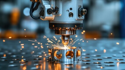 Fototapeta premium Precision metal cutting