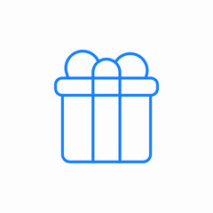 gift box with a ribbon icon sign vector