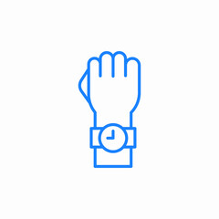 hands with wristwatches icon sign vector