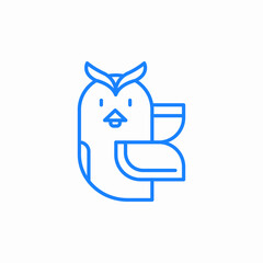 illustration of an owl icon sign vector