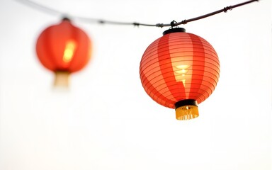 Obraz premium Japan Obon festival. Lantern Obon japan festival with white background. Summer festival. High quality