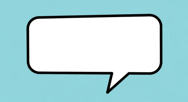 Cartoon speech bubble on blue background