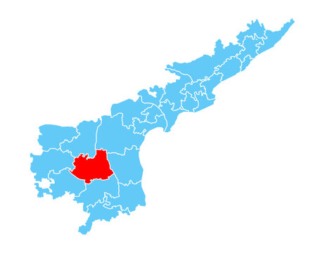 YSR Kadapa dist highlighted on Andhra pradesh map