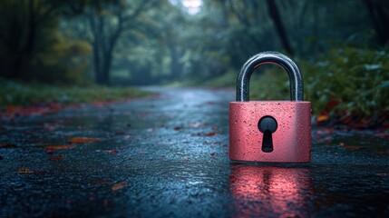 Fototapeta premium Secure path in a misty forest