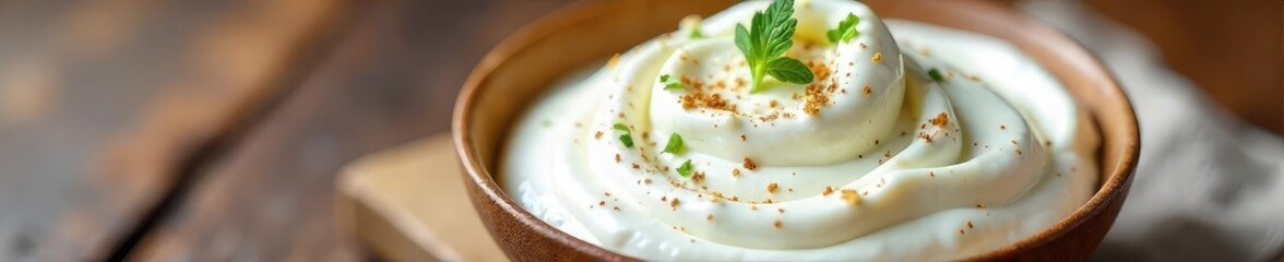 Creamy, thick Greek yogurt cottage cheese blend, perfect for a healthy breakfast or snack  Texture is smooth and slightly tangy, ideal for various culinary uses ,  natural,  food