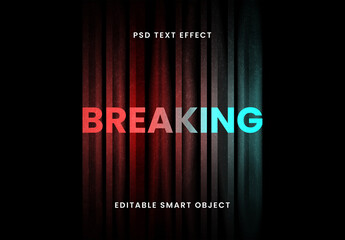 Breaking News PSD Text Effect