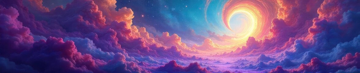 Ethereal swirls of vibrant, otherworldly colors create a mesmerizing mystical landscape Perfect for fantasy, magic, and spiritual themes , colored, enigma