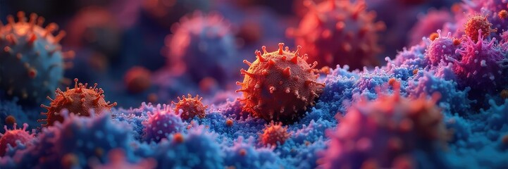 Microscopic view of diverse particle shapes, revealing intricate structures and textures at the nanoscale  Ideal for science, technology, and research applications ,  triangles,  amorphous