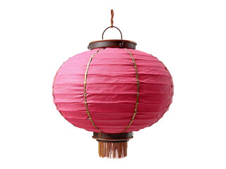 Obraz premium Pink Paper Lantern Isolated on White Background for Decoration Purposes