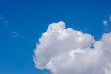 Beautiful cumulus clouds in sunny day, White fluffy cloud floating in blue sky, Cumulus are clouds...