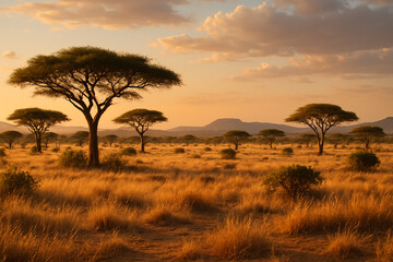 Obraz premium African Savanna, AI Generation