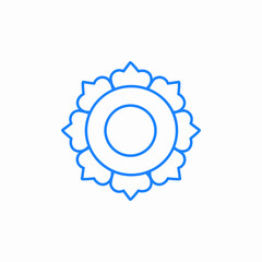 mandala ring icon sign vector