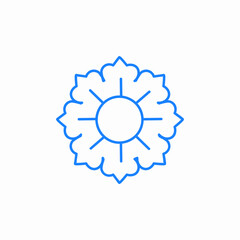 mandala sun icon sign vector