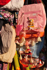 Colourful Hand Emroidered Textiles Displayed Outside Shop 