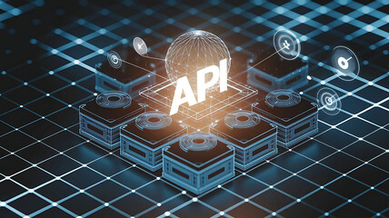 API: a hologram virtual interface that hologram of API,API integration, API development, JSON, API documentation,	