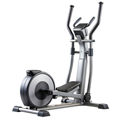Elliptical exercise machine isolated on white background