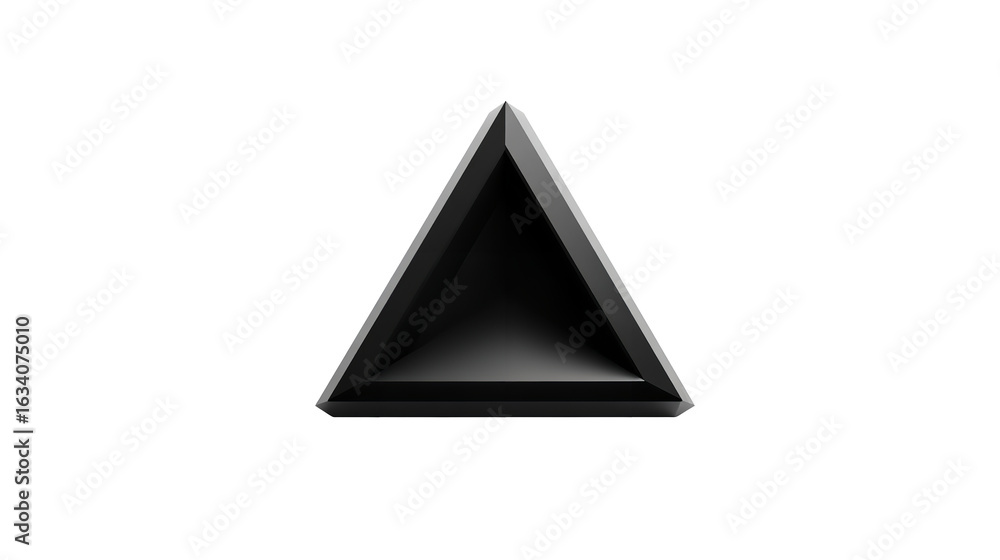 Poster elegant dark triangle geometric shape isolated on transparent background