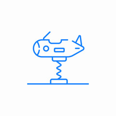 plane rider icon sign vector