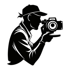Photographer capturing a moment silhouette