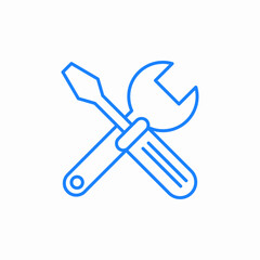 crossed tools icon sign vector