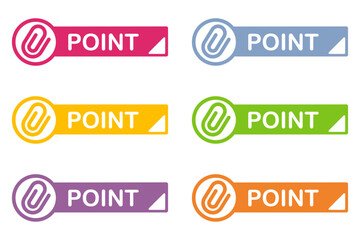 イラスト素材：ポイント,重要,クリップ,ファイル,チェック,注目,注意