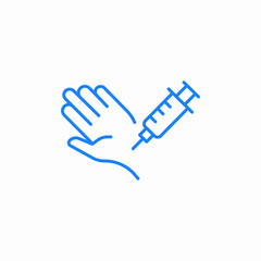 hand injection icon sign vector