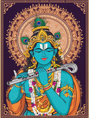 Obraz premium Portrait of Lord Krishna