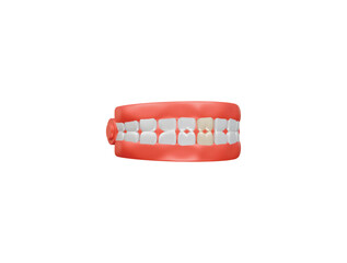 denture icon 3d illustration render