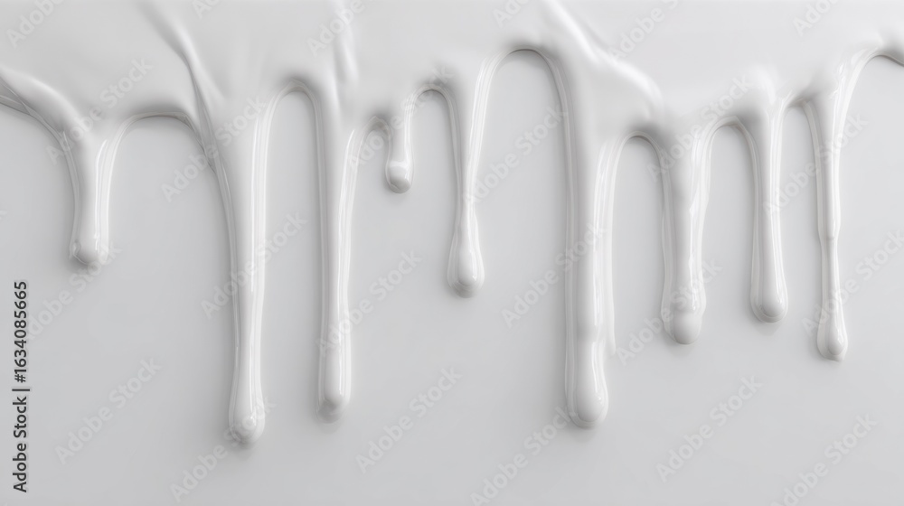 Poster realistic dripping gloss texture on a clean wall with a blank upper section