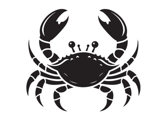 crab logo silhouette vector illustration design, seafood crab logo silhouette vector, black crab silhouette vector logo, crab logo silhouette animal sea crab logo vector silhouette on white background