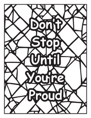 Printable coloring page: Mosaic pattern to color: Affirmation words