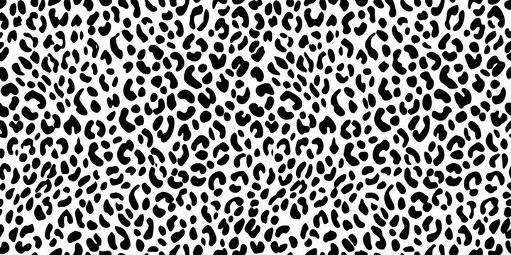 Classic black and white leopard print pattern
