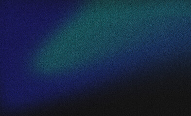 Abstract blue gradient background on black, grainy texture with noise blur, dark poster header design
