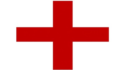 Obraz premium Red plus sign on white background.