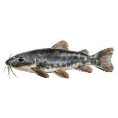  Catfish fish on a white background