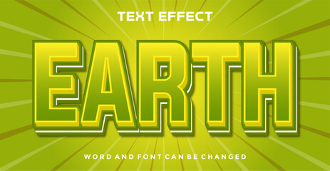 Earth editable text effect