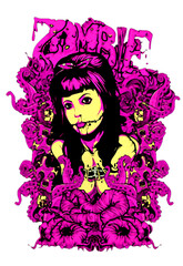 A beauty girl zombie 