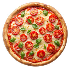 pizza on a white background